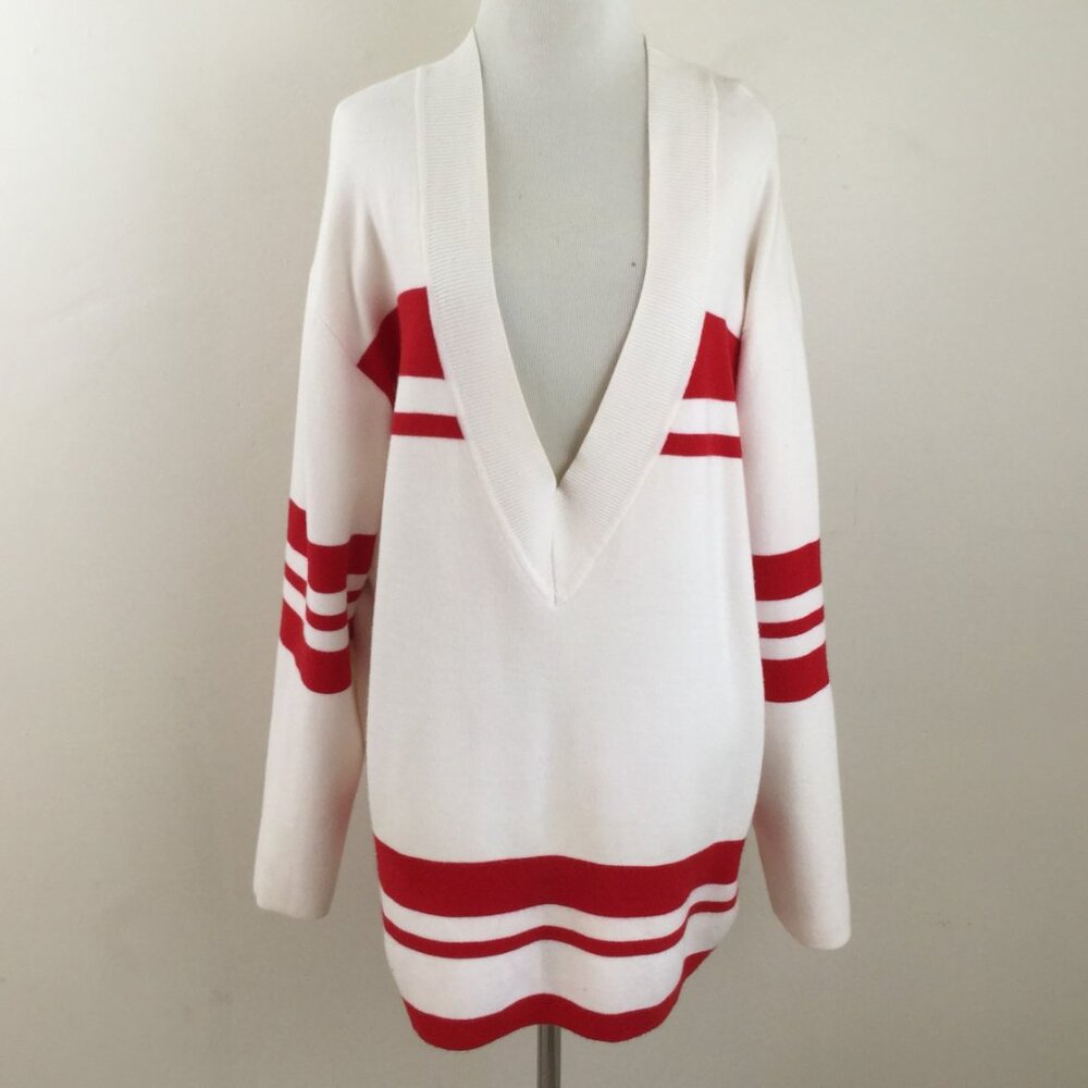 Sandro Paris Deep V-Neck Sweater s - Picture 2 of 11